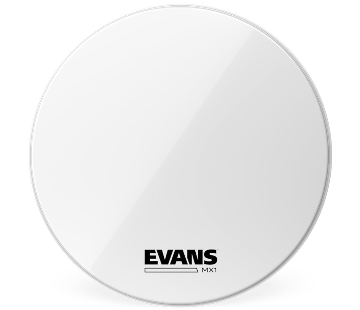 Evans MX1 32" White Marching Bass Drum Head