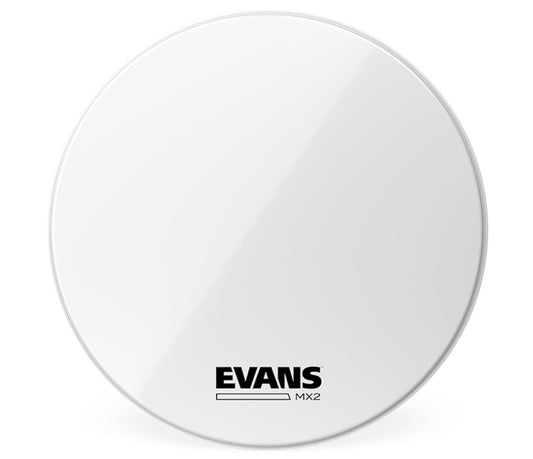Evans MX2 32" White Marching Bass Drum Head