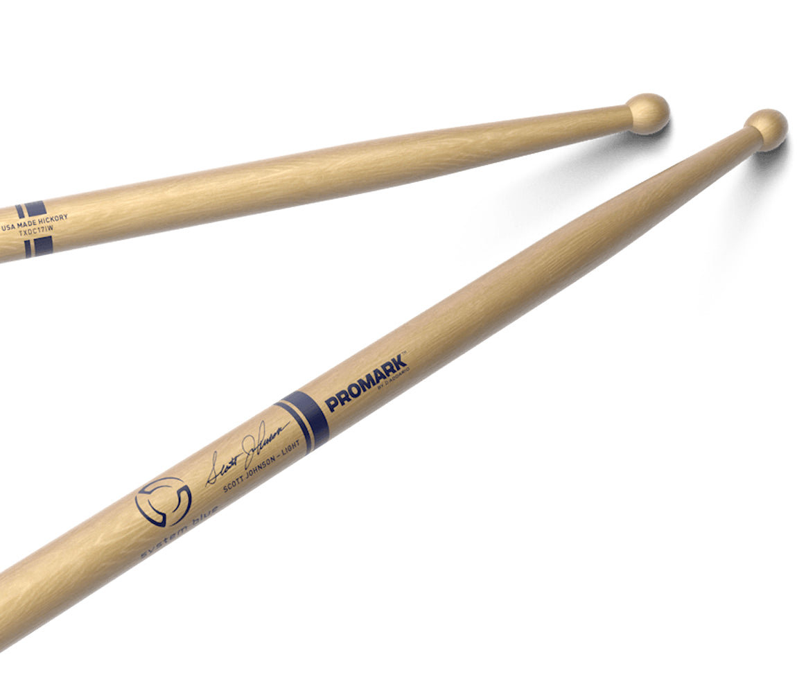 Promark System Blue Scott Johnson Light Marching Snare Drumsticks