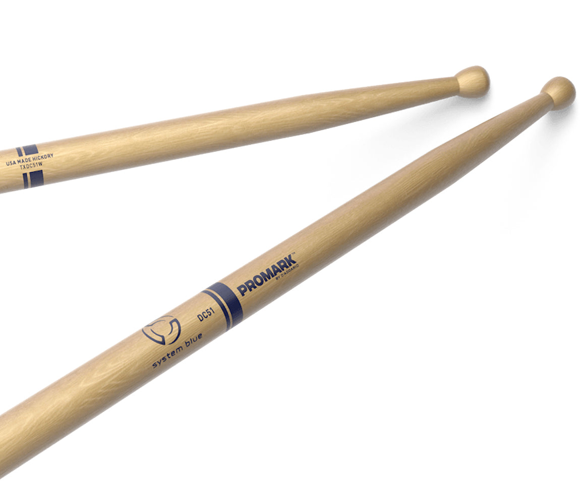 Promark System Blue Hickory DC51 Marching Snare Drumsticks