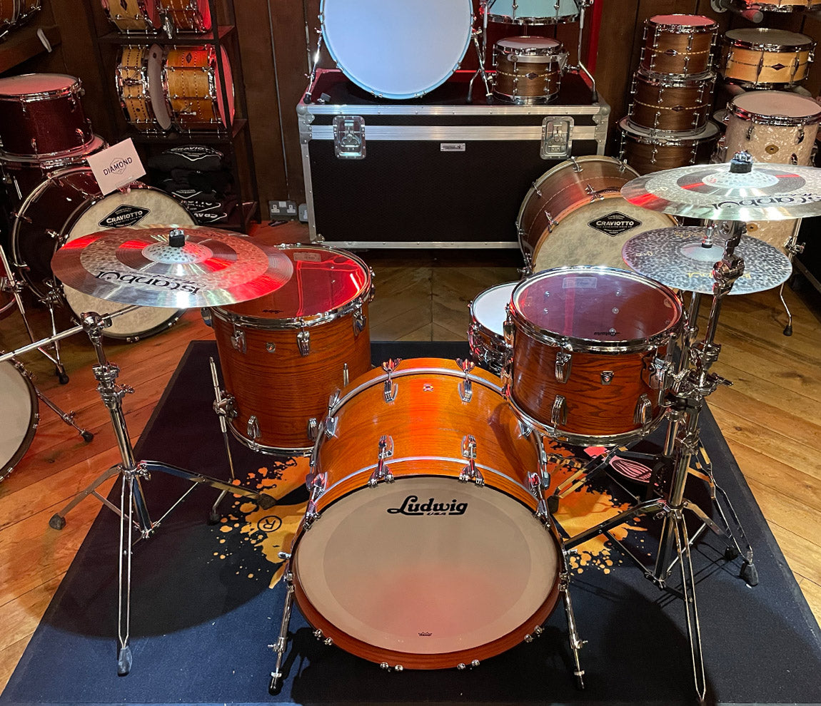 Ex Demo Ludwig Classic Oak 22" Fab Shell Pack In Tennessee Whiskey