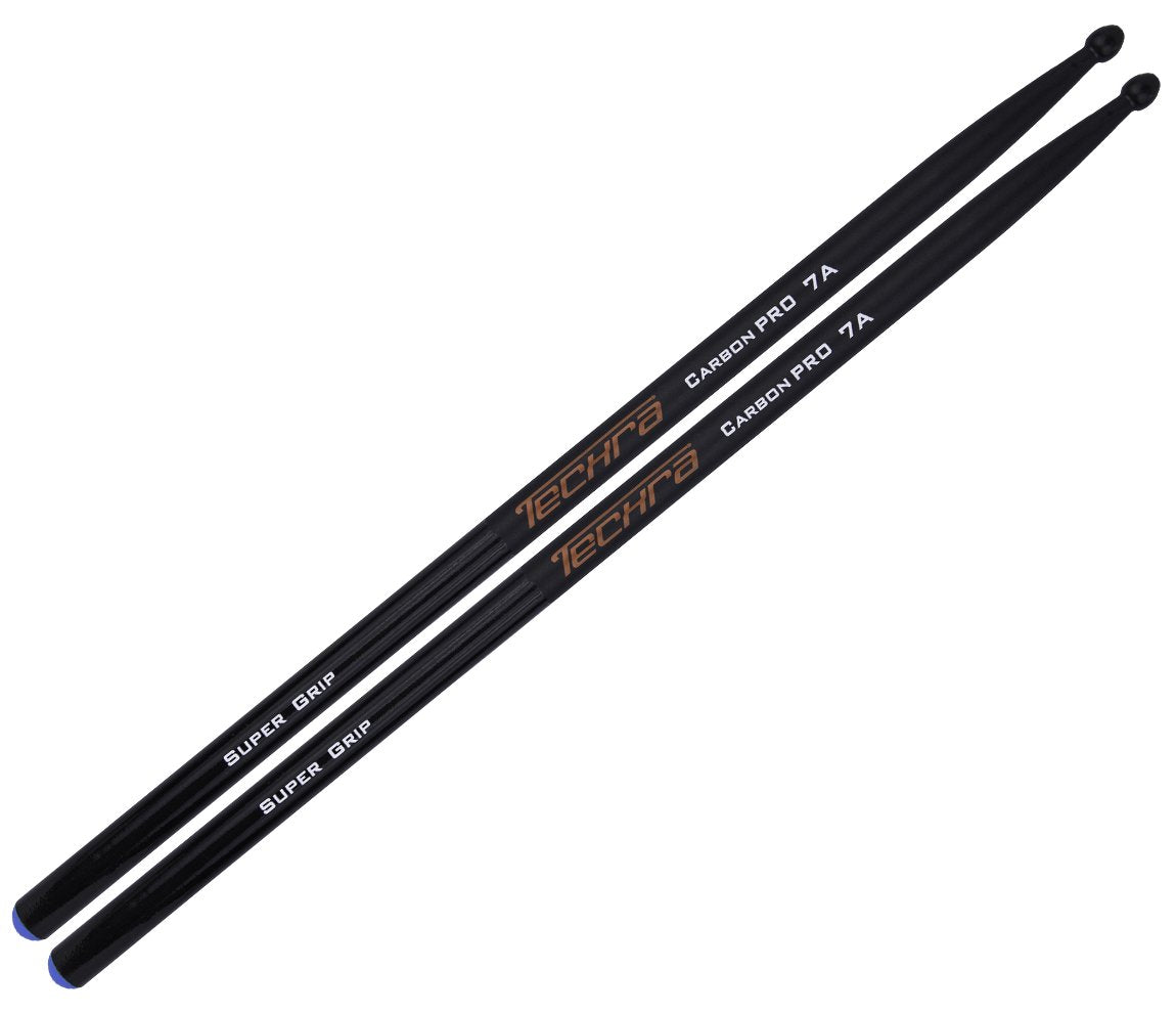 Techra Carbon Pro Super Grip 7A Drumsticks, Vendor: Techra, Type: Drumsticks, allproducts, Hero