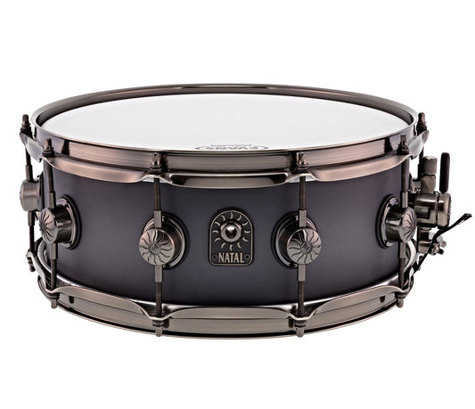 Natal Originals Walnut Maple 14" x 6.5" Snare in Pewter Grain