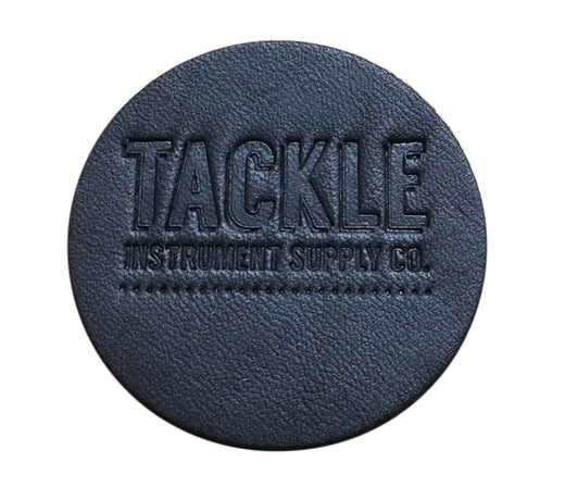 TACKLE - SMALL LEATHER BASS DRUM BEATER PATCH - BLACK, Tackle Instrument Supply Co, Beater Pads, Black, Small