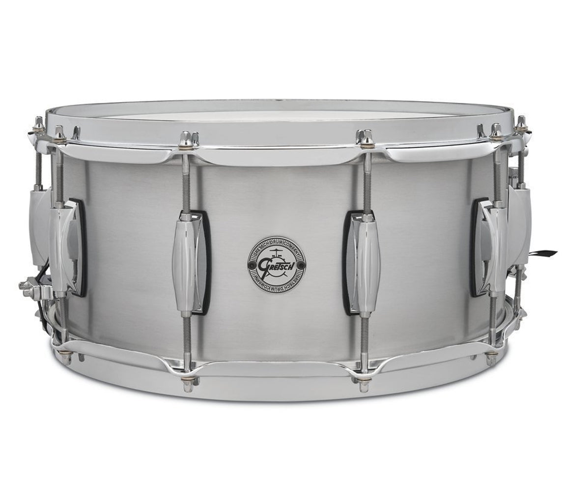 Gretsch Grand Prix 1.2mm Aluminium Shell 14" x 6.5" Snare Drum with 302 Hoops