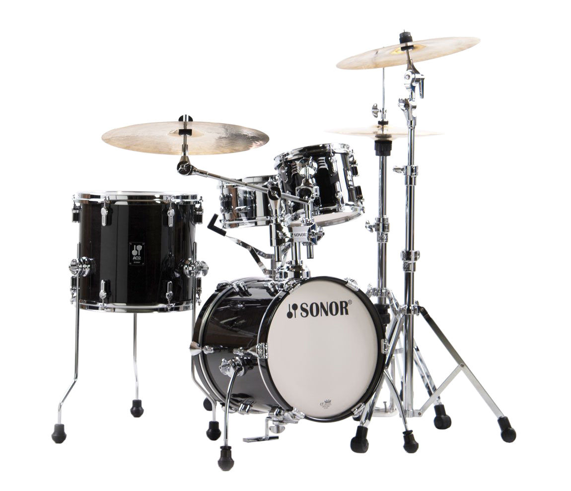 Sonor AQ2 Martini Set 4-Piece 14" Shell Pack in Transparent Stain Black