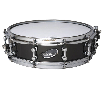 Ahead 14" x 4" Black Chrome on Brass Snare Drum with Trick Strainer, Ahead, Snare Drums, Drum Lounge, 14" x 4", Brass, Black Chrome, Special Order