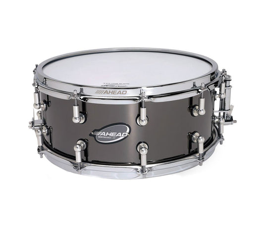 Ahead 14" x 6" Black Chrome on Brass Snare Drum with Brunson Lugs, Ahead, Snare Drums, 14" x 6", Black Chrome, Brass, Special Order