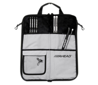 Ahead (ASB3) Deluxe Grey with Black Trim Stick Bag, Ahead, Drumstick Bags and Holders, Bags and Cases, Grey with Black Trim