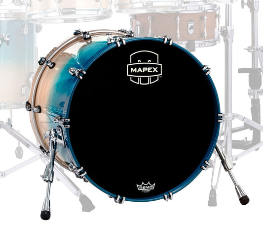 Mapex Saturn Classic 22" x 16" Bass Drum (No Mount) In Aqua Fade