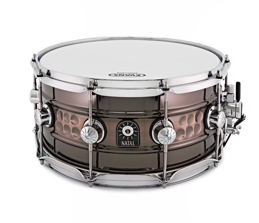 Natal Beaded/Hammered Steel Snare Drum 14" x 7"