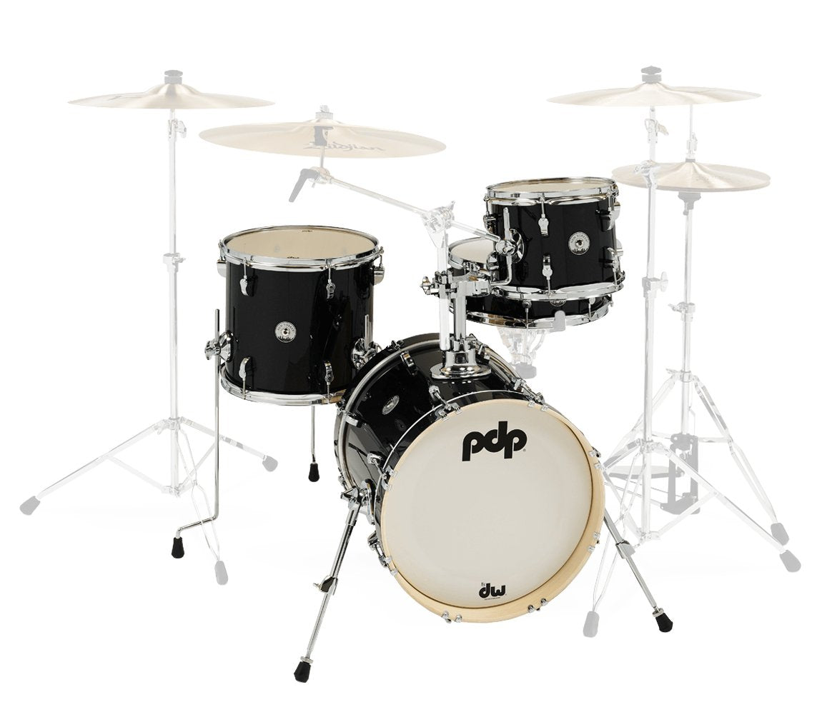 PDP By DW New Yorker 4-Piece 16" Shell Set in Black Onyx Sparkle