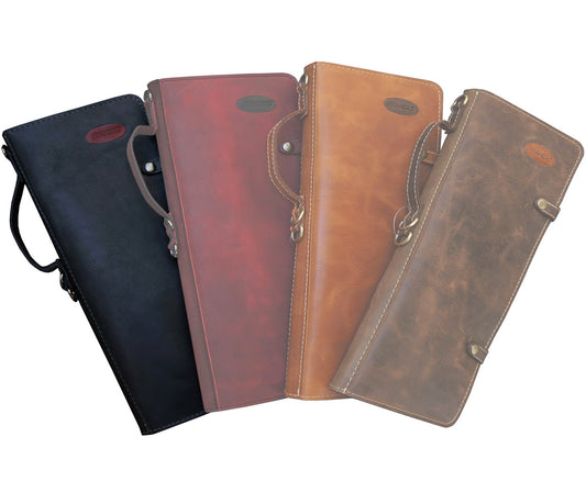 AHEAD BLACK HANDMADE LEATHER STICK CASE w/DRUM KEY HOLDER, Ahead, Bags & Cases, Black, Leather