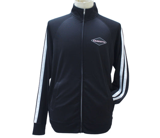 Black jacket white stripes sales