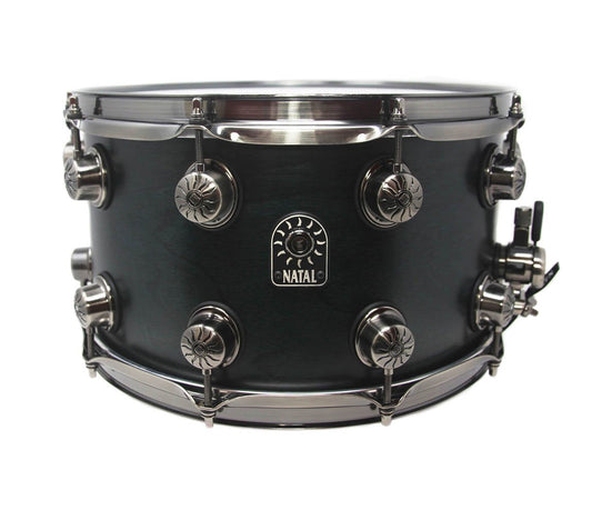 Natal Originals Walnut 14" x 8" (Double Row) Snare Drum in Cerulean Blue