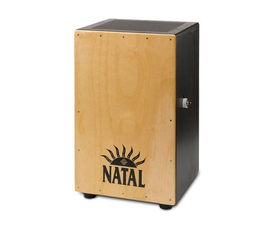 Black Cajon Natural Panel, CJAN-L-SW-BN, Black Natal Logo, Type: Cajons, Vendor:Natal., Natural Panel with Black logo, Natal Percussion