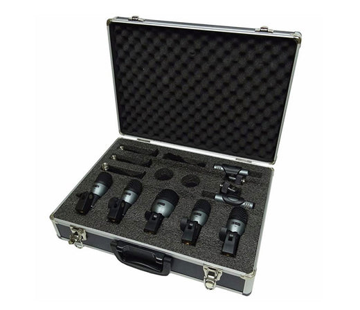 Carlsbro DM7P Drum Microphone Set in Case, Carlsbro, Microphones, Electronic Accessories, DM7P, Black