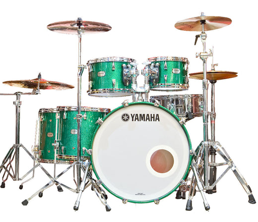 YAMAHA ABSOLUTE MAPLE HYBRID 5-PIECE SHELL PACK IN JADE GREEN SPARKLE