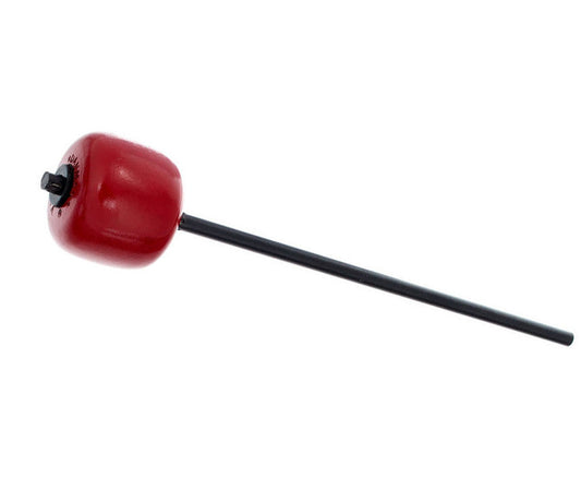Danmar Extra Long Bass Drum Beater in Red Hardwood with Black Shaft, Bass Drum Beater, Beaters, Finish: Red Hardwood, Extra Long Beater
