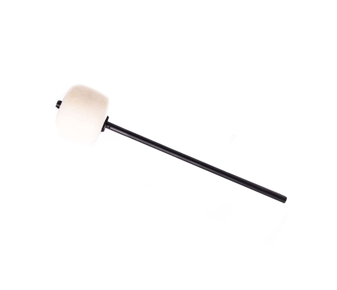Danmar Bass Drum Beater in White Felt with Black Shaft Drum Shop