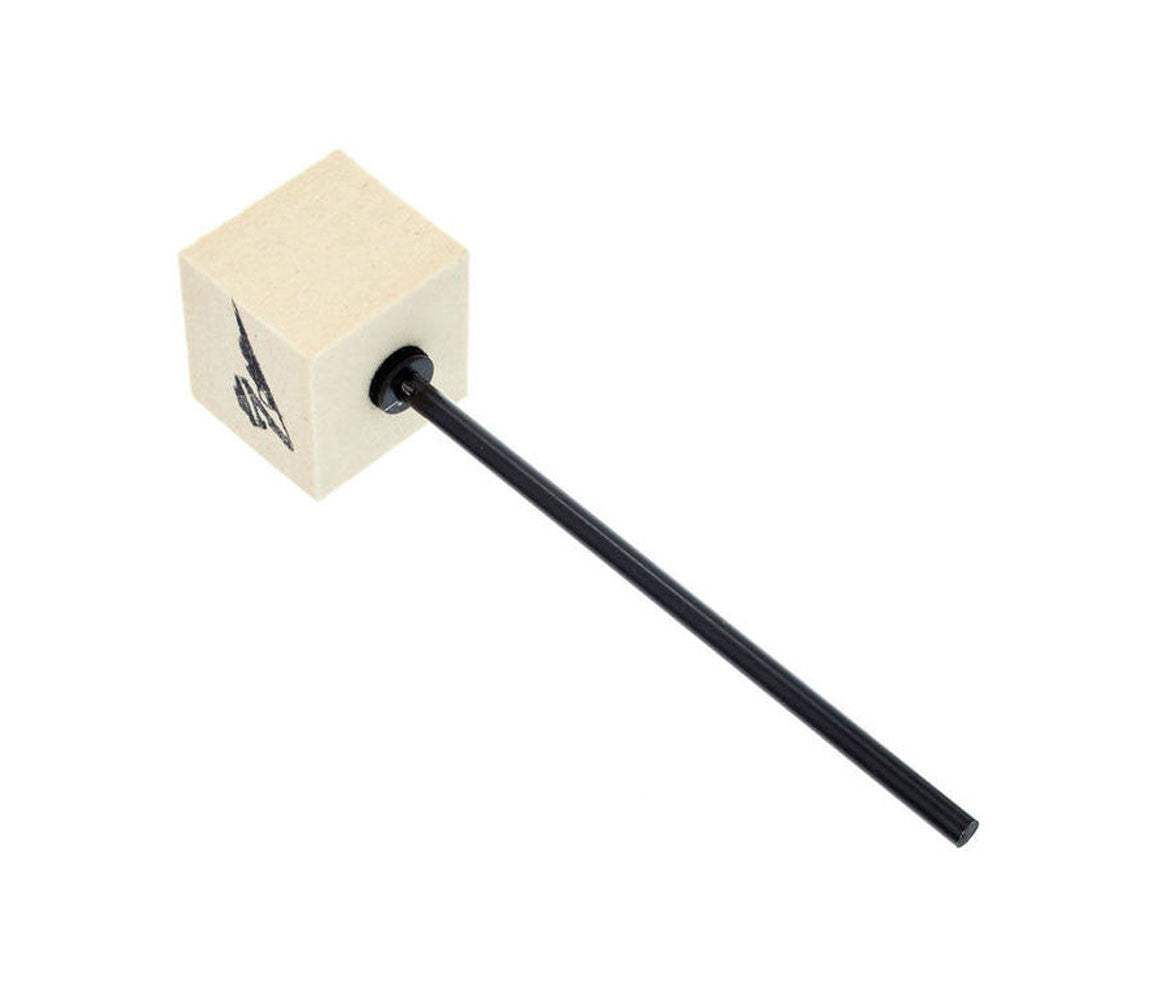 Danmar Zoro Signature Bass Drum Beater with White Felt Square Head & Black Shaft, Zoro Signature Beater, Danmar, Beaters, Bass Drum Beaters, Zoro