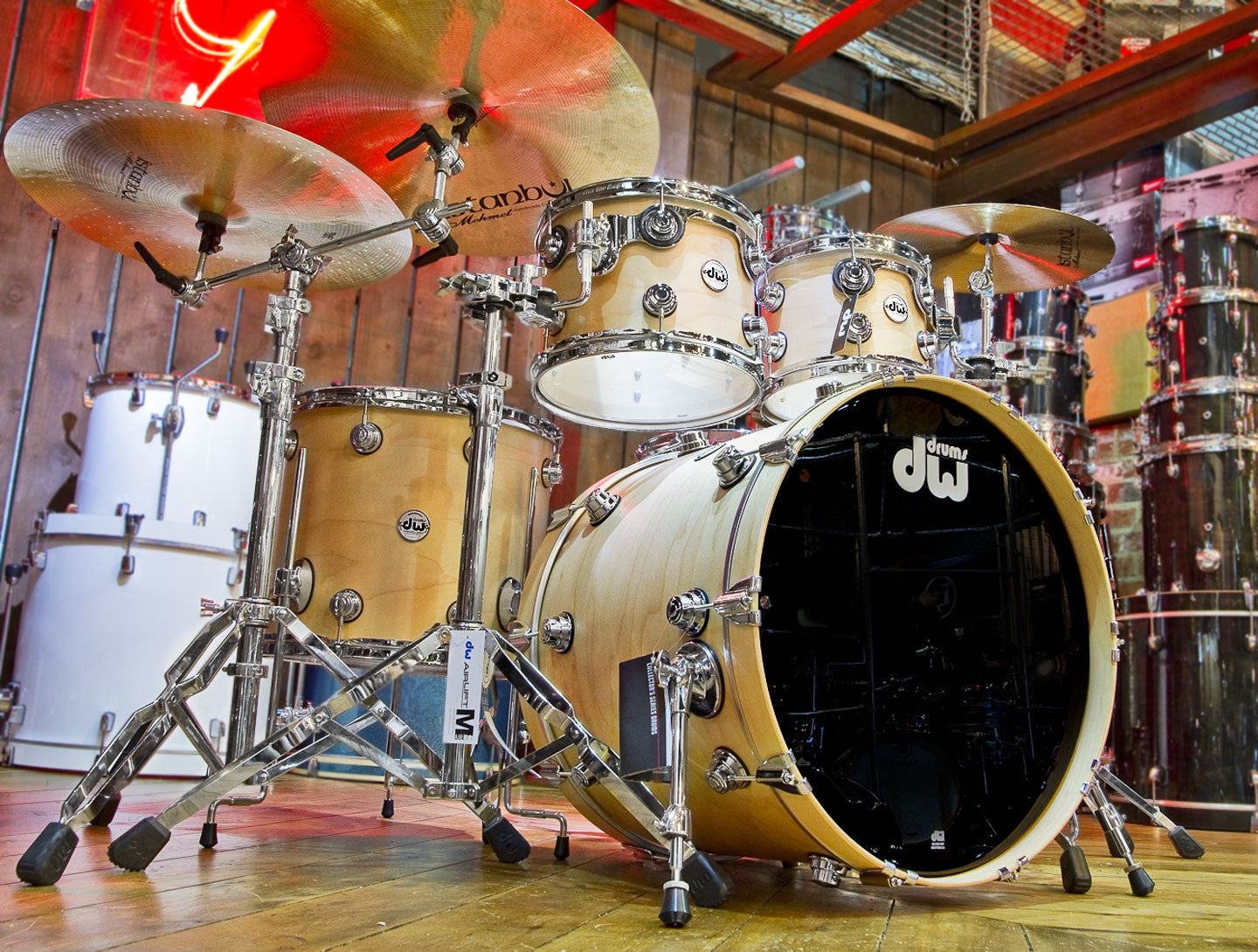 Drum Workshop Collectors Series 4-Piece Shell Pack in Natural Satin Oil