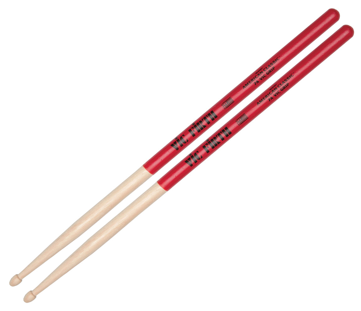 Vic Firth American Classic® 7A Drumsticks w/ VIC GRIP, Vic Firth, Drumsticks, Hickory