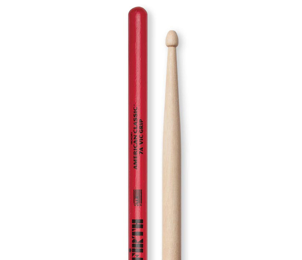 Vic Firth American Classic® 7A Drumsticks w/ VIC GRIP, Vic Firth, Drumsticks, Hickory