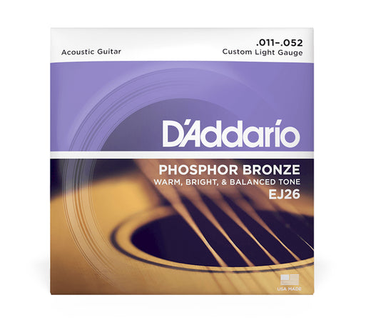 Daddario Phosphor Bronze Acoustic Guitar Strings - Custom Lite, Daddario, Guitar, Not Drums