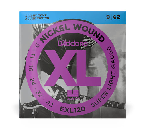 Daddario XL Nickel Wound Electric Guitar Strings - Super Lite, Daddario, Guitar, Not Drums