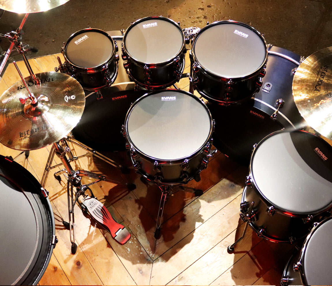 Natal 'The Beast' Matte Black Double Bass Drum Kit