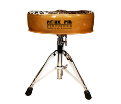 Pork Pie Big Boy Drum Throne Gold Sparkle with Leopard Top inc. Base