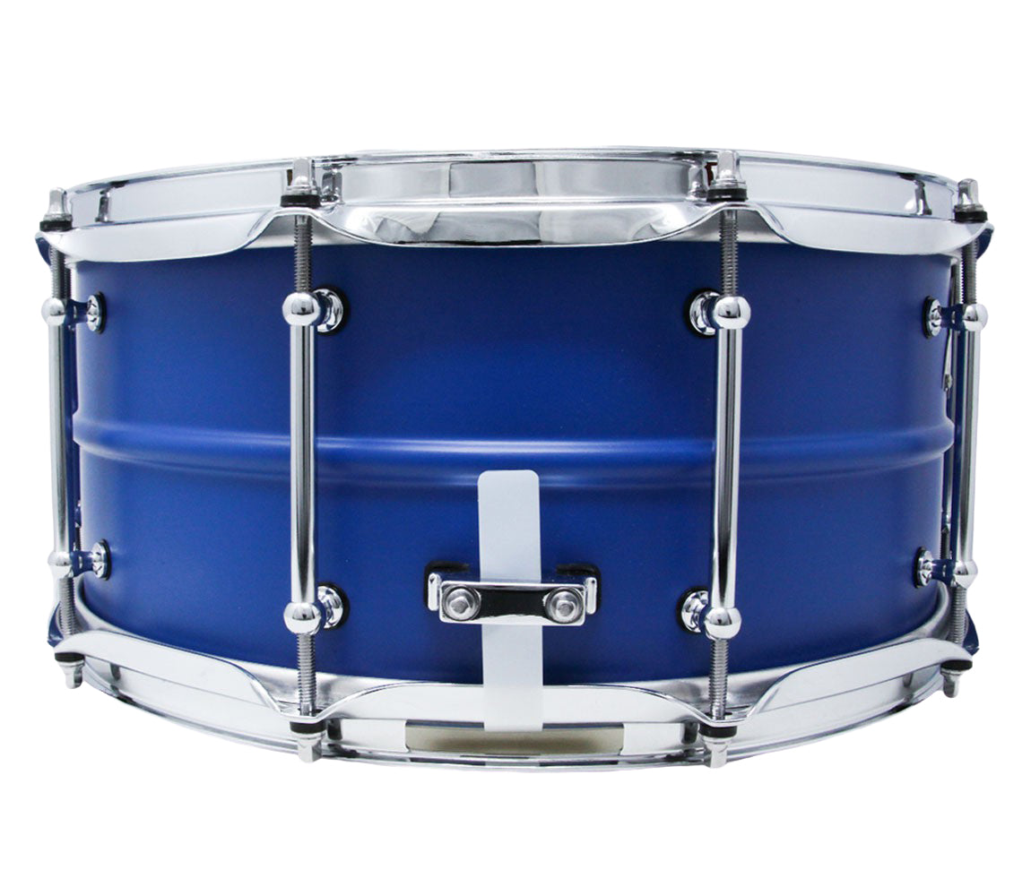 Pork Pie 14 x 6.5 Aluminium Snare Drum Painted in Dodger Blue