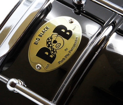 Pork Pie 14" x 6.5" Big Black Brass Snare drum