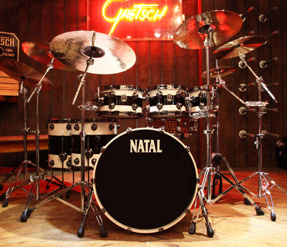 Natal 'The Originals' 6-Piece 22" Maple Shell Pack in White/Black Sparkle Finish