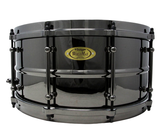 WorldMax 14" x 6.5" Black Brass Snare Drum with Black Hardware