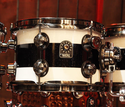 Natal 'The Originals' 6-Piece 22" Maple Shell Pack in White/Black Sparkle Finish