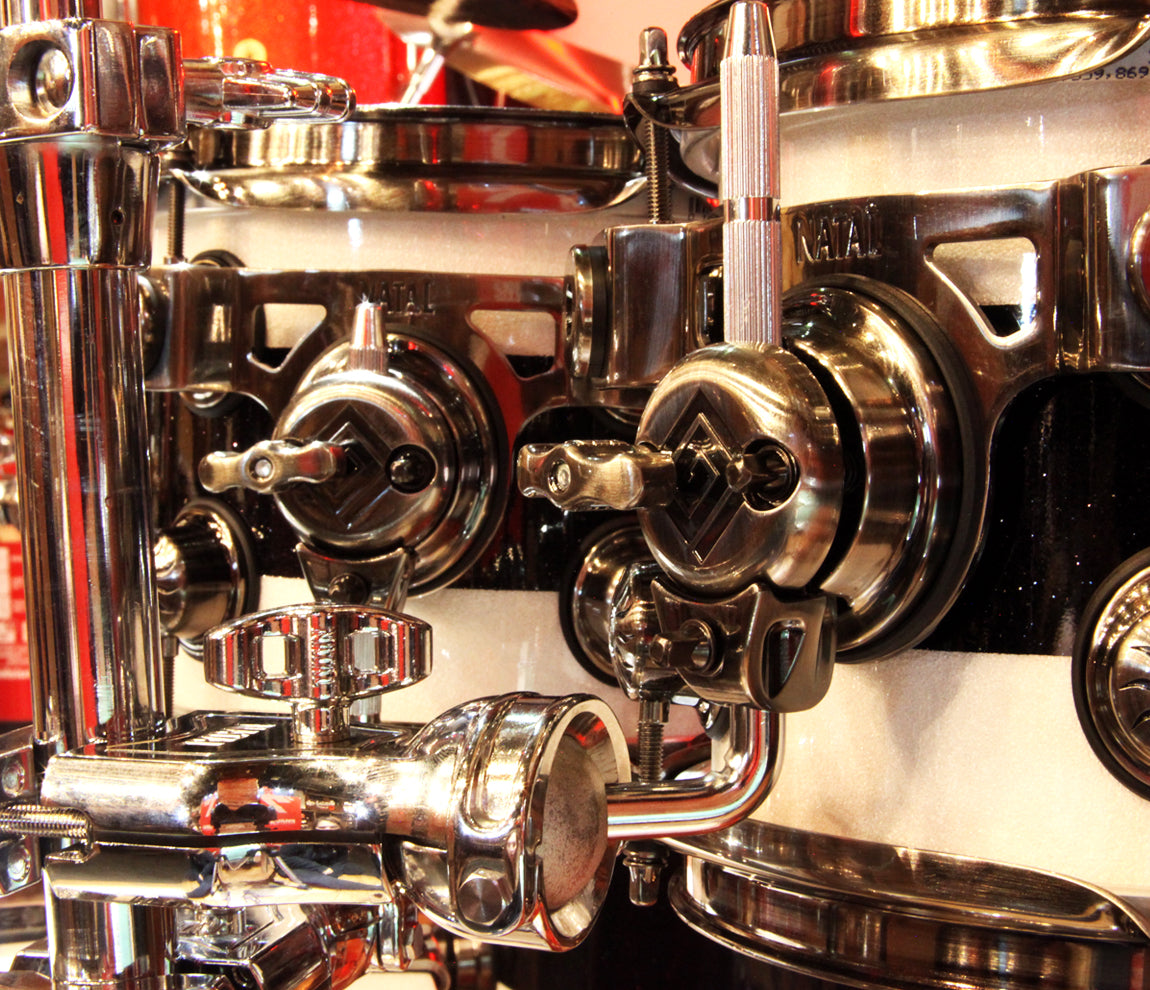 Natal 'The Originals' 6-Piece 22" Maple Shell Pack in White/Black Sparkle Finish