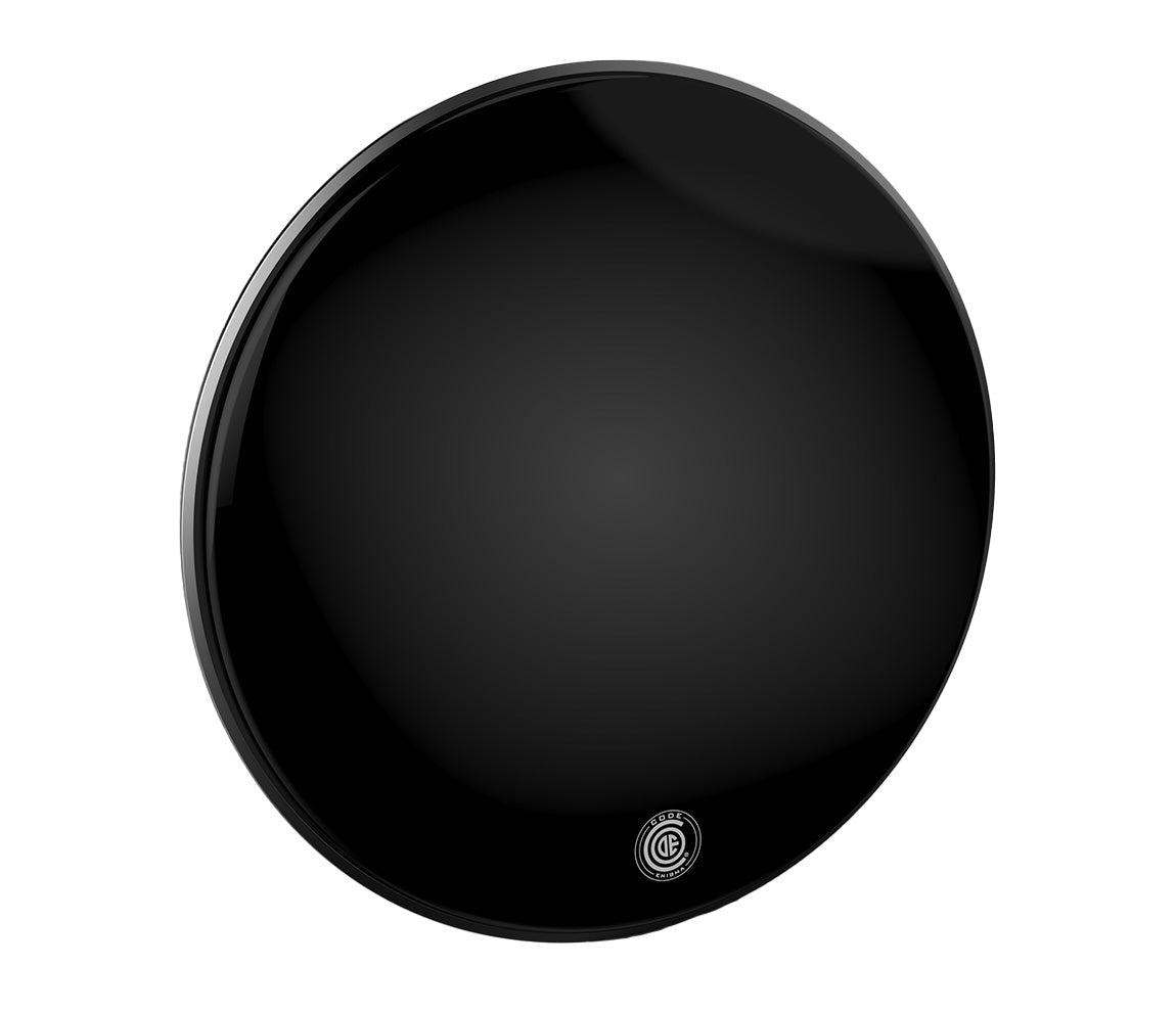 Code, Code Enigma Black Bass Drum, Reso Head, 20" Bass Drum Head