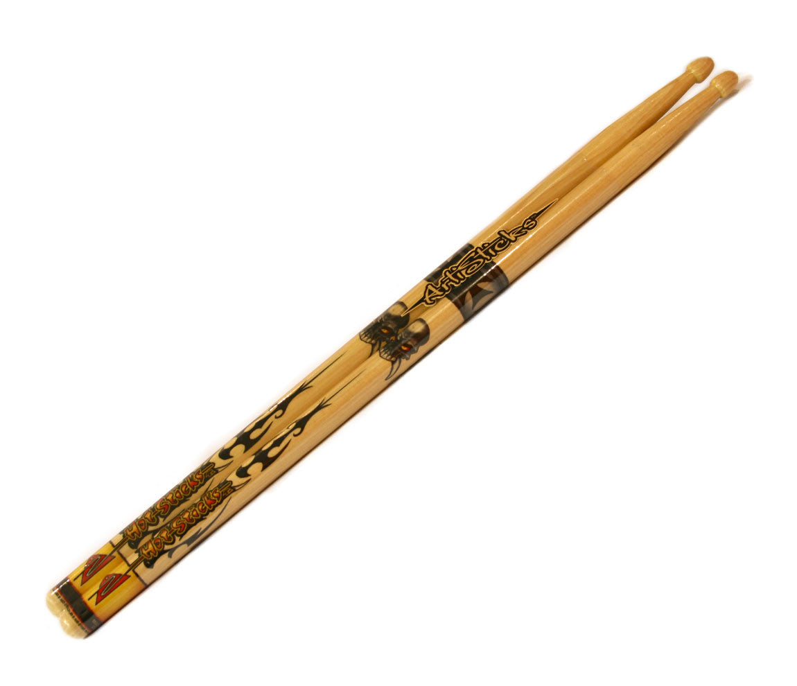 Hot Sticks Grey Skull Drumsticks Artisticks Series
