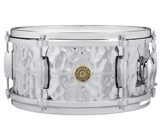 Gretsch USA 13” x 6” Hammered Chrome Over Brass Shell Snare Drum