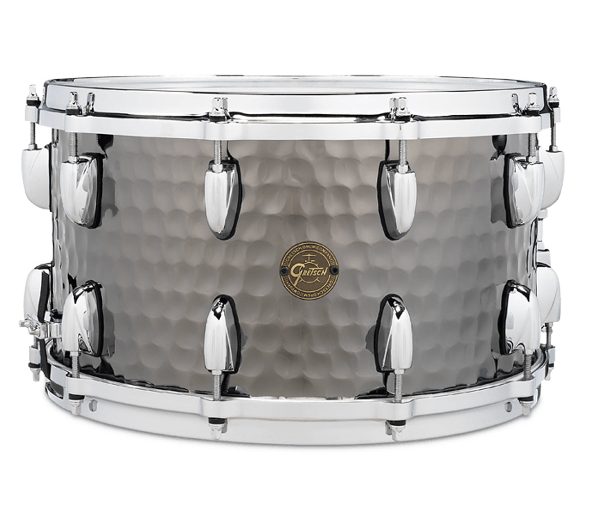 Gretsch Full Range 14" x 8" Hammered Black Steel Snare Drum