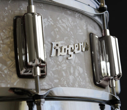 Rogers 14" x 5" Dyna-Sonic Beavertail Lugs Snare Drum - White Marine Pearl
