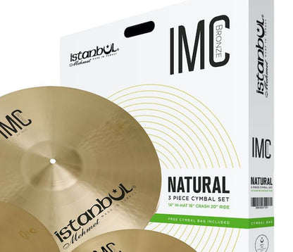 Istanbul Mehmet IMC 3 Piece Natural Cymbal Set (IMC-HH14, IMC-C16, IMC-R20)