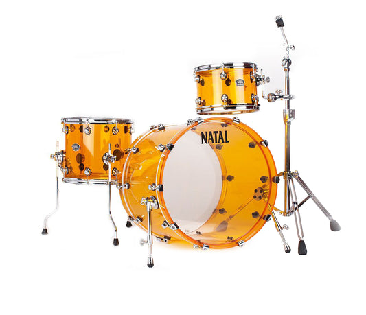 Natal Arcadia Acrylic 3-Piece Shell Pack in Transparent Orange Acrylic Finish