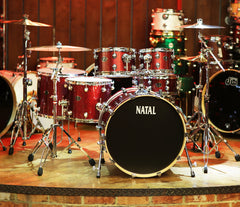 Natal Arcadia UFX Plus 6-Piece Birch Shell Pack in Red Sparkle
