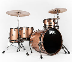 Natal 'The Originals' Split Lacquer TRC 4-Piece Shell Pack in Champagne Sparkle/Piano Black
