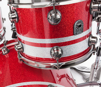 Natal Birch Red and Silver Drum Kit