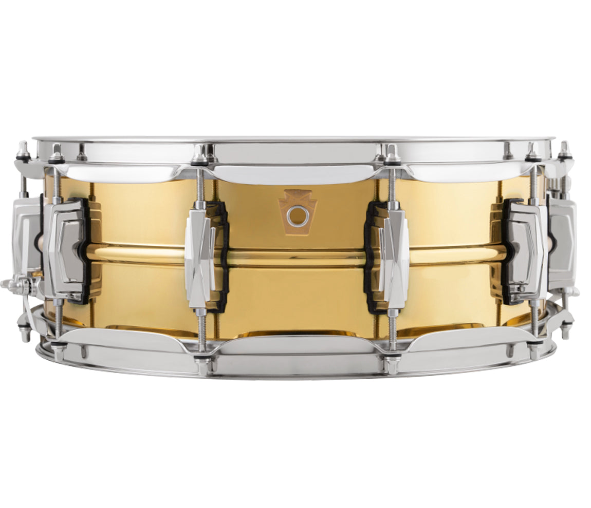 LUDWIG 14" x 5" Super Series Brass w/Nickel HW Snare Drum, Metal Snare Drums, Ludwig, Brass, Nickel, 14" x 5", Drum Lounge
