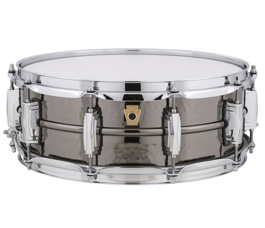 Ludwig Black Beauty Snare Drum with Hammered Shell And Imperial Lugs.